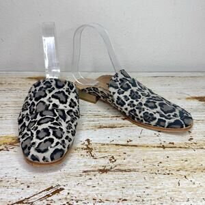 Free People Leopard Textile At Ease Loafer Mule Loafer Shoes 7
